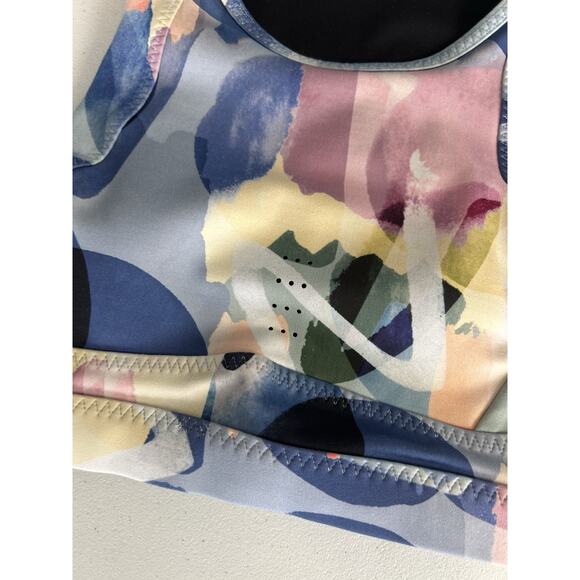 Sweaty Betty Super Sculpt Stream‎ Sustainable Sports Bra Pink Art Print XS - Picture 5 of 9